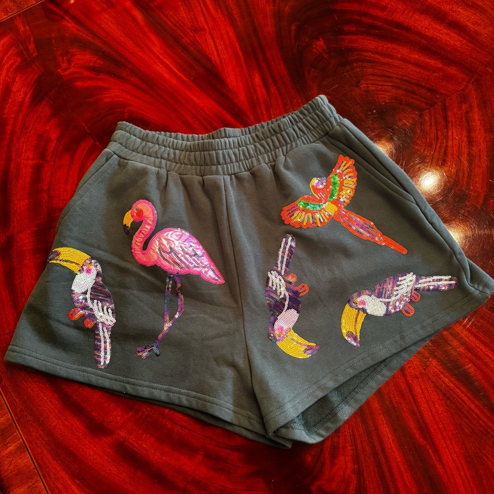 Queen of Sparkles Take Flight Multi Bird Shorts - Picture 10 of 17